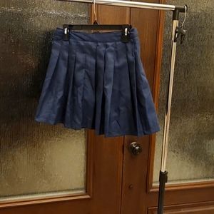 Faded Rose navy blue pleated skirt, girls medium